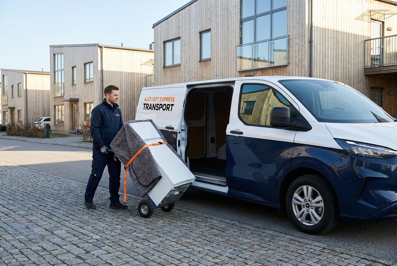 Möbel- och vitvarutransport med rätt utrustning