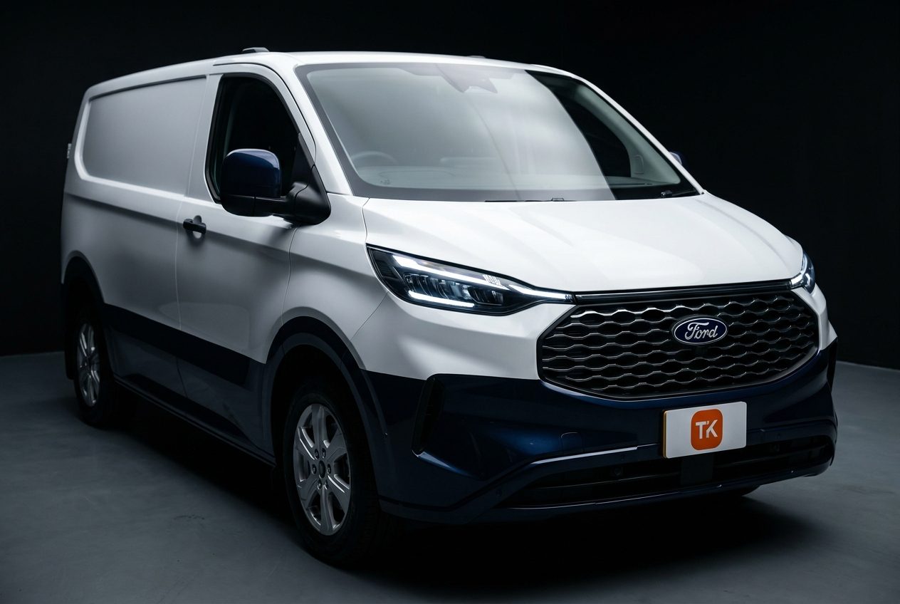 Ford Transit Custom 2026 — front och LED-strålkastare